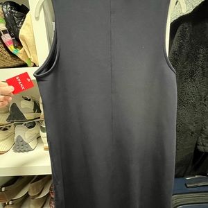NWT classic navy Spanx Air Essentials mock neck dress with pockets.